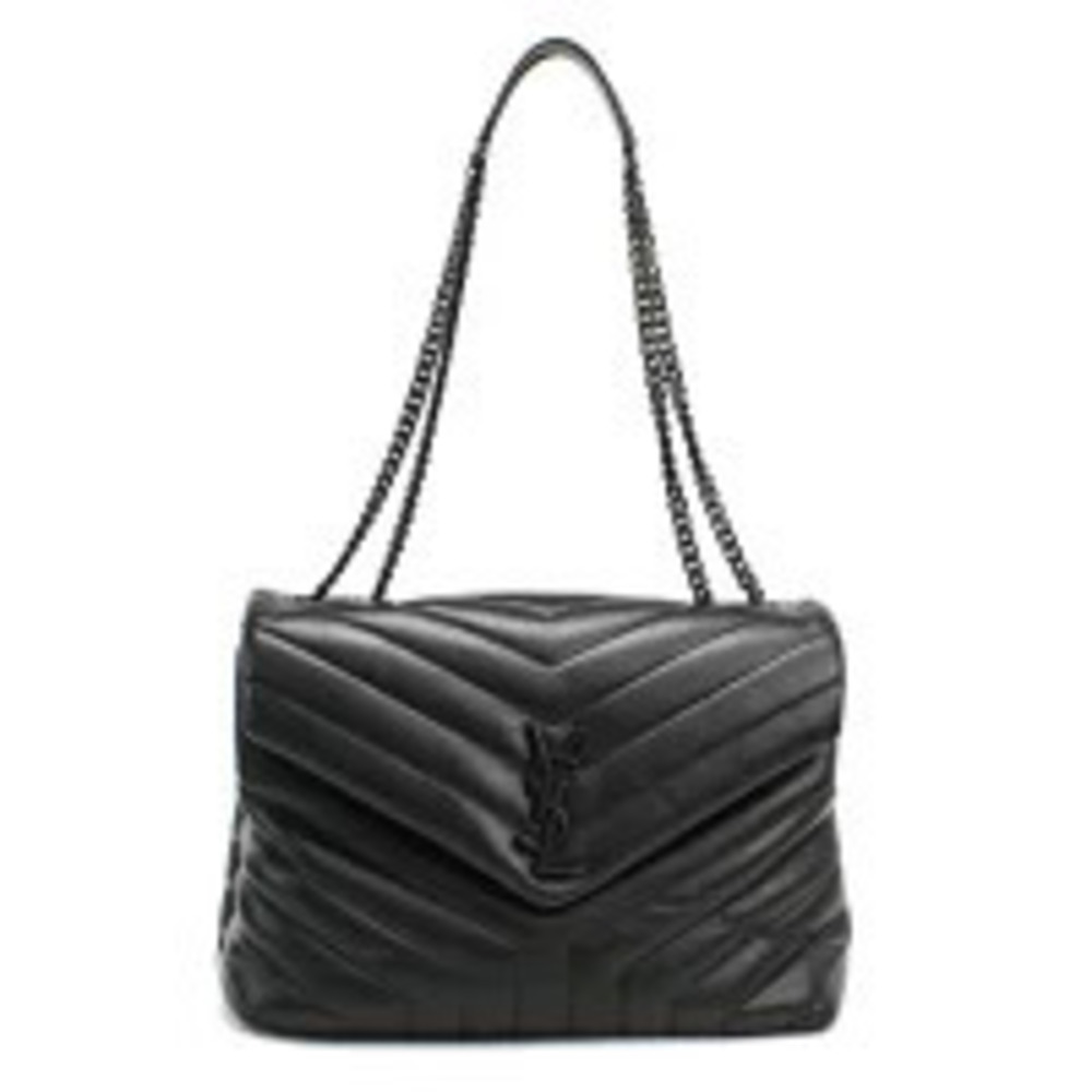 Saint Laurent Shoulder Bag Cassandra Chain Black Crossbody